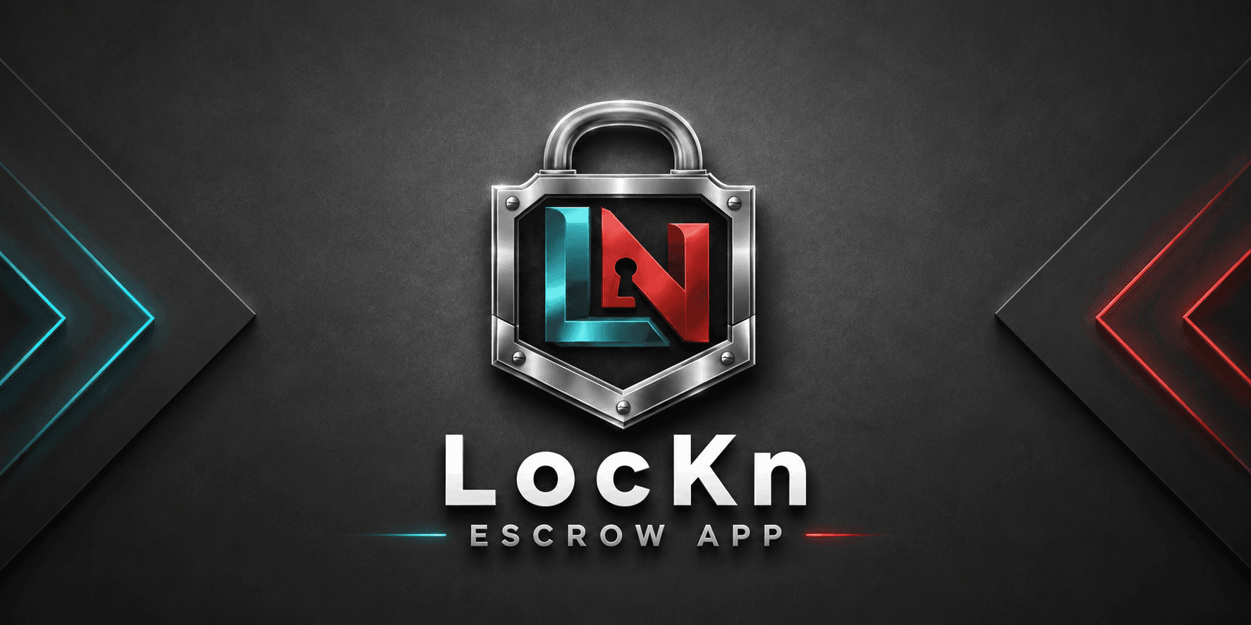 Logo for LocKn Escrow App featuring a padlock design and stylized letters.