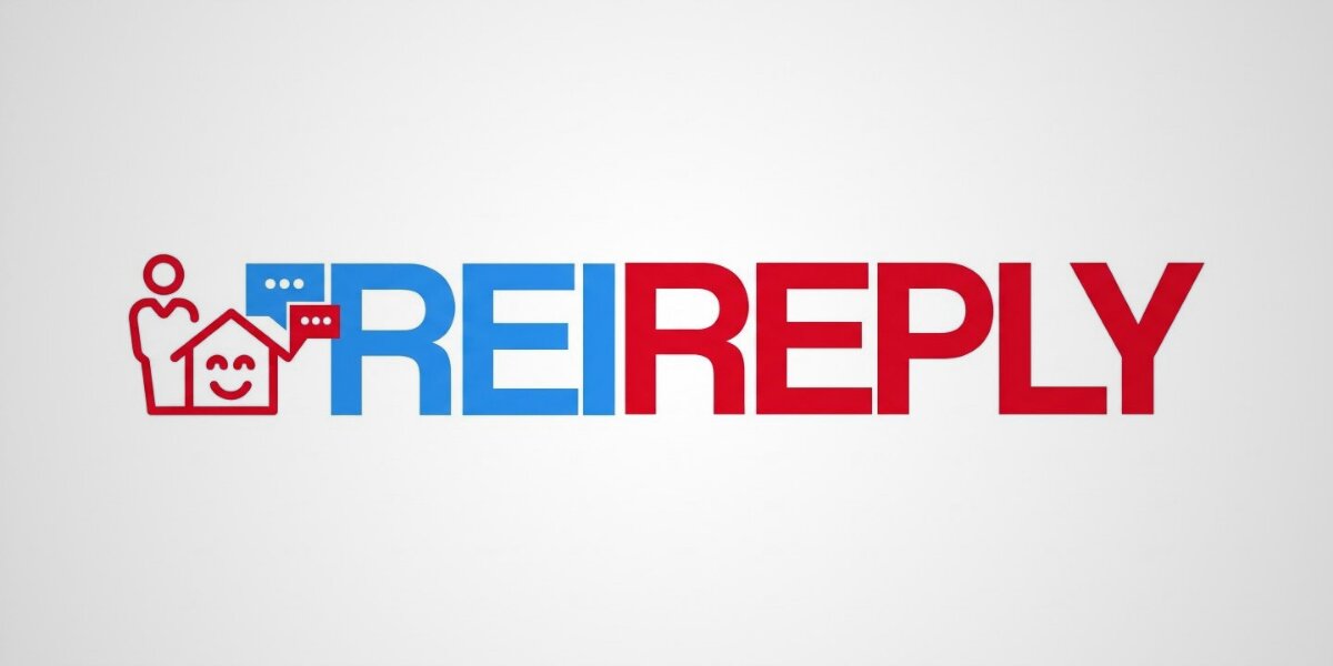 REI Reply company logo in blue and red on a white background.