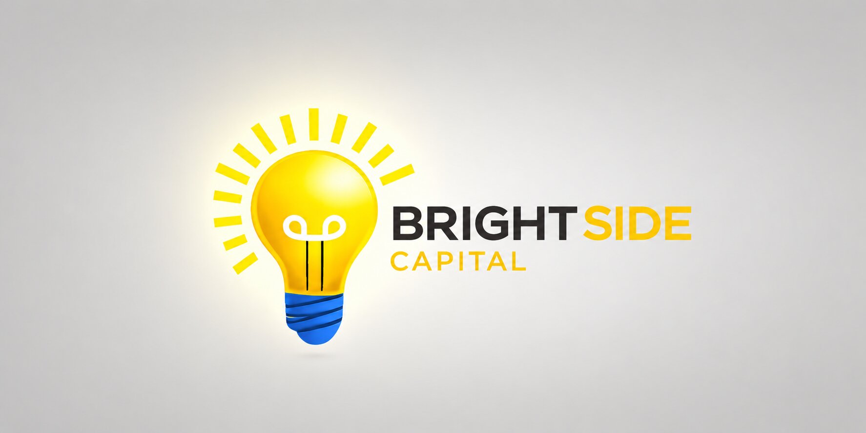 Bright Side Capital logo featuring a yellow light bulb with blue base and black-and-yellow company name.