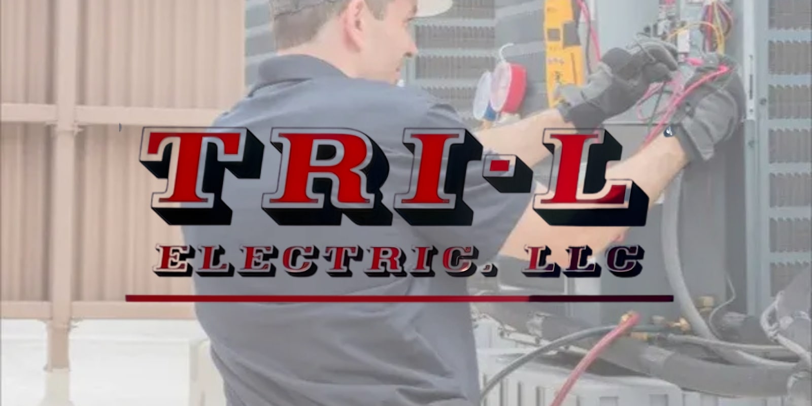technician from Tri-L Electric working on electrical equipment, showcasing their professional electrical services in Norman, OK.