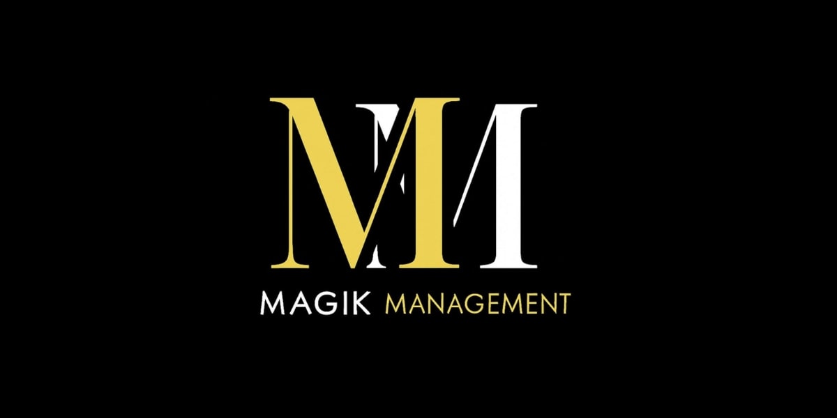 The logo of Magik Management, a fast-growing consulting and media firm founded by Cinen Hamila, known for nine-figure success.