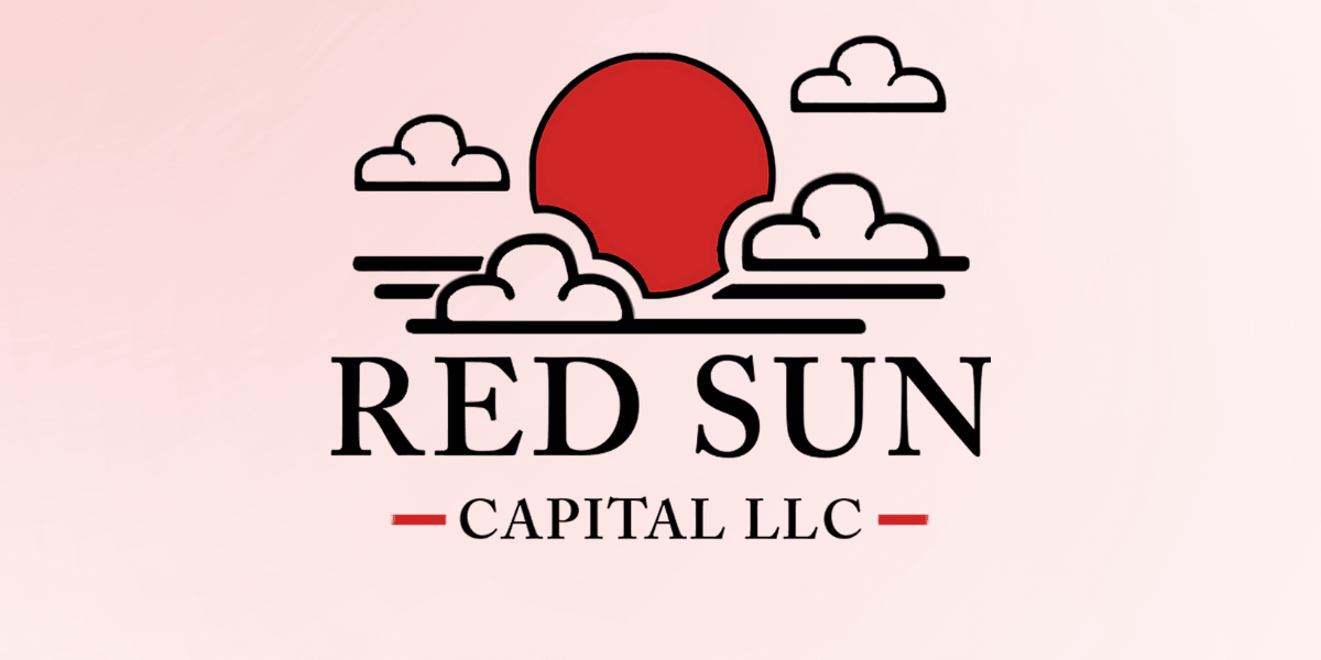 Logo of Red Sun Capital LLC with red sun and stylized black clouds.