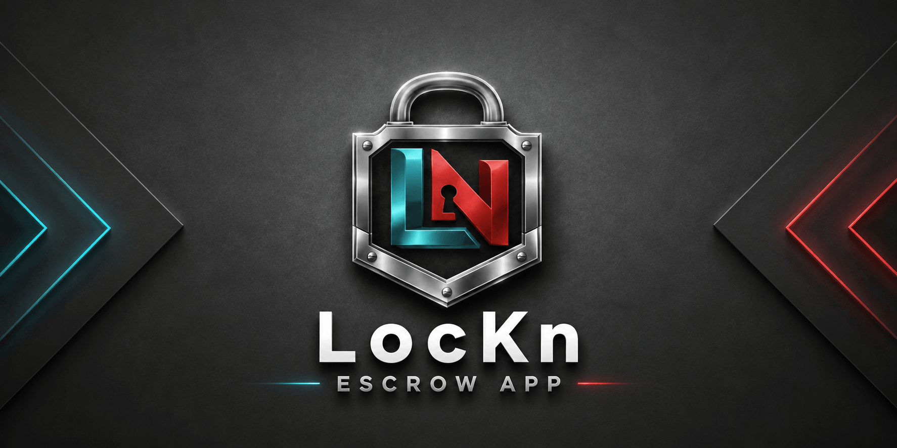 Logo for LocKn Escrow App featuring a padlock design and stylized letters.
