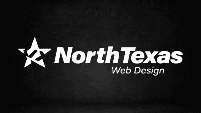 Logo for North Texas Web Design on a dark background with a star design