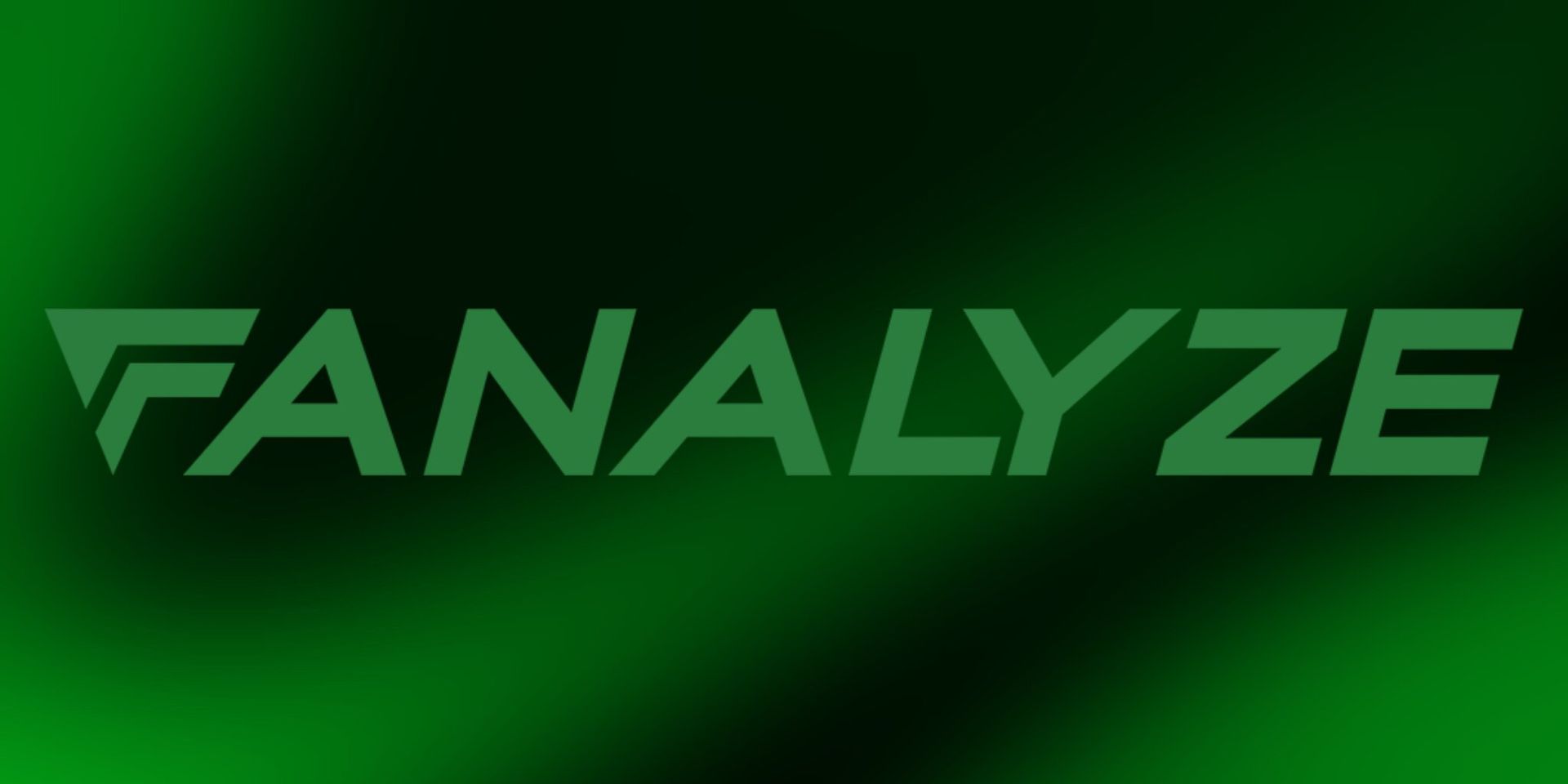 Fanalyze logo displayed on a green gradient background.