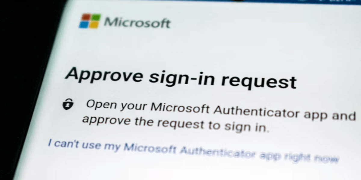 Microsoft sign-in approval screen prompting users to authenticate with the Microsoft Authenticator app.